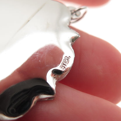 925 Sterling Silver Vintage Prayer Hands Religious Charm Pendant