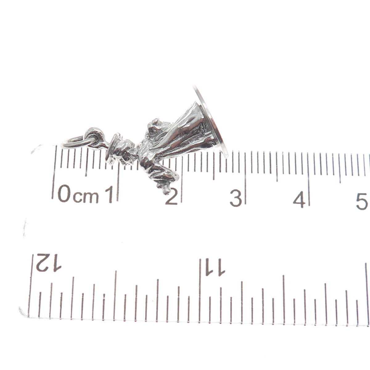 925 Sterling Silver Vintage Graduate Boy Minimalist 3D Charm Pendant