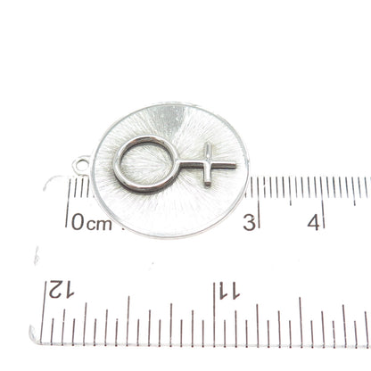 ANGELA CUMMINGS 925 Sterling Silver Vintage Female Symbol Charm Pendant