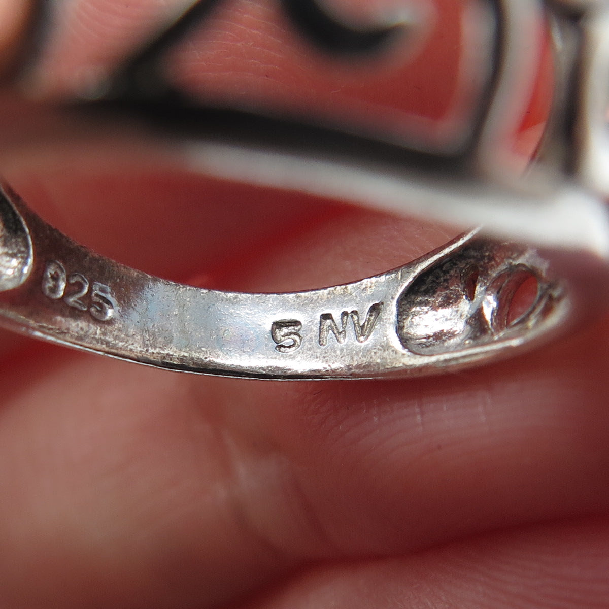 NEVADA 925 Sterling Silver Vintage Swirl Ring Size 5.25