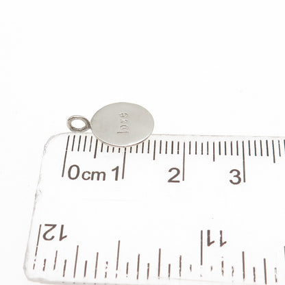 925 Sterling Silver Vintage Love Round Tag Mini Charm Pendant