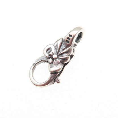925 Sterling Silver Bowknot Bow Knot Lobster Clasp Bracelet Connector