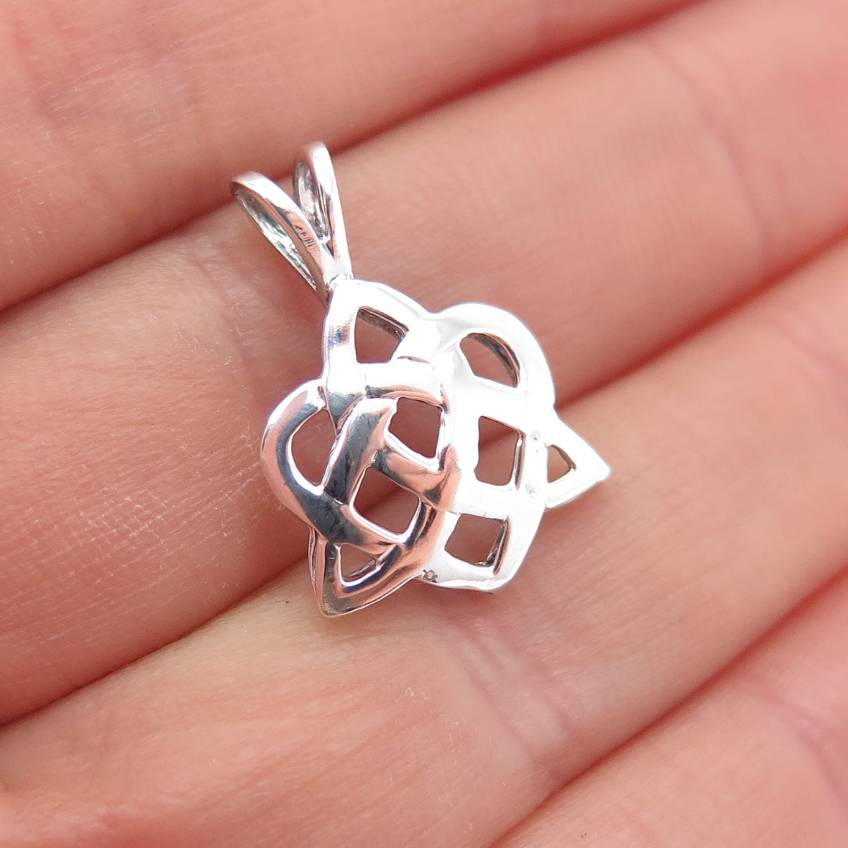 925 Sterling Silver Vintage Celtic Knot Minimalist Charm Pendant