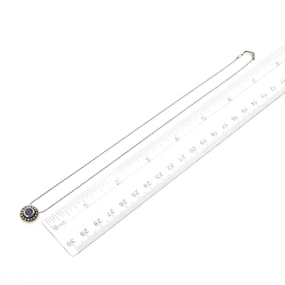 SLV Sadye L Vassil 925 Sterling 14K Gold Real Amethyst Beaded Chain Necklace 16"