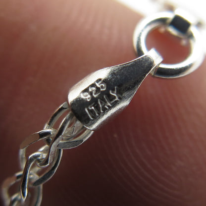 925 Sterling Silver Italy Franco Link Bracelet 7"