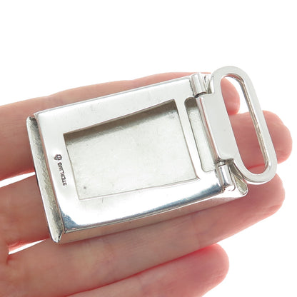 CHARLES THOMAE 925 Sterling Silver Vintage Engraved RNA Monogram Belt Buckle