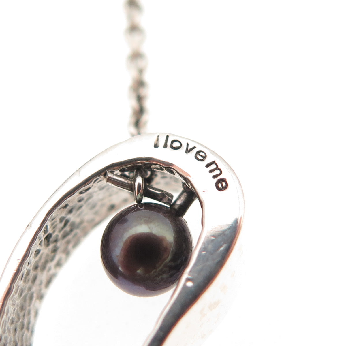 Be Well with Arielle 925 Sterling Silver Vintage Real Pearl Heart Necklace 18"