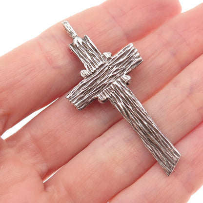 925 Sterling Silver Vintage Cross Oxidized Charm Pendant