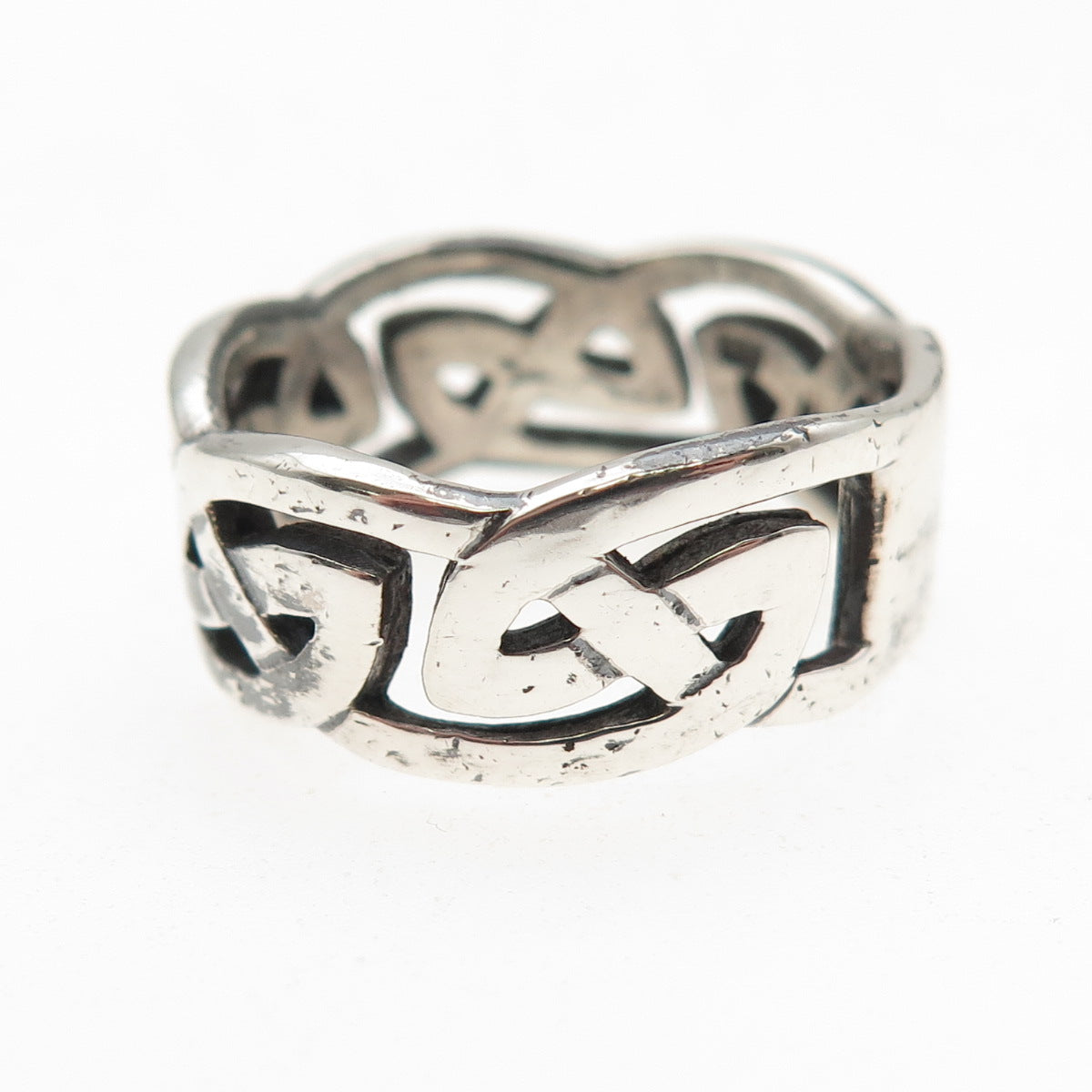 Kit Heath 925 Sterling Silver Vintage 1996 Celtic Knot Oxidized Ring Size 9.5