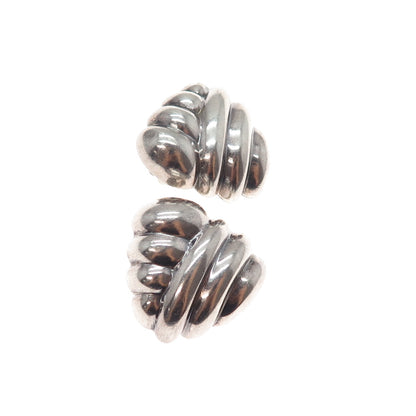 JONDELL 925 Sterling Silver Vintage Spain Modernist Clip On Earrings