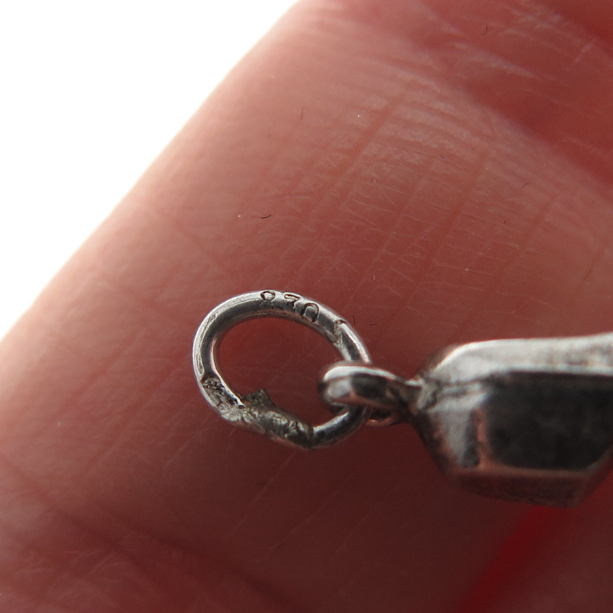 830S Silver Vintage Enamel Dutch Clog Oxidized Mini Charm Pendant