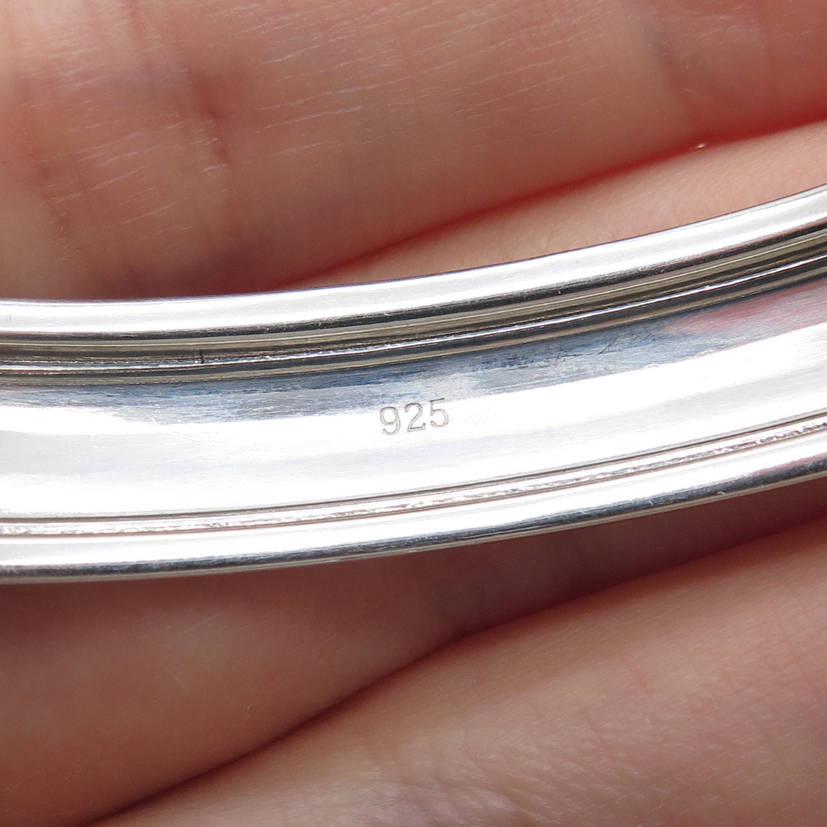925 Sterling Silver Vintage Modernist Adjustable Cuff Bracelet 7"