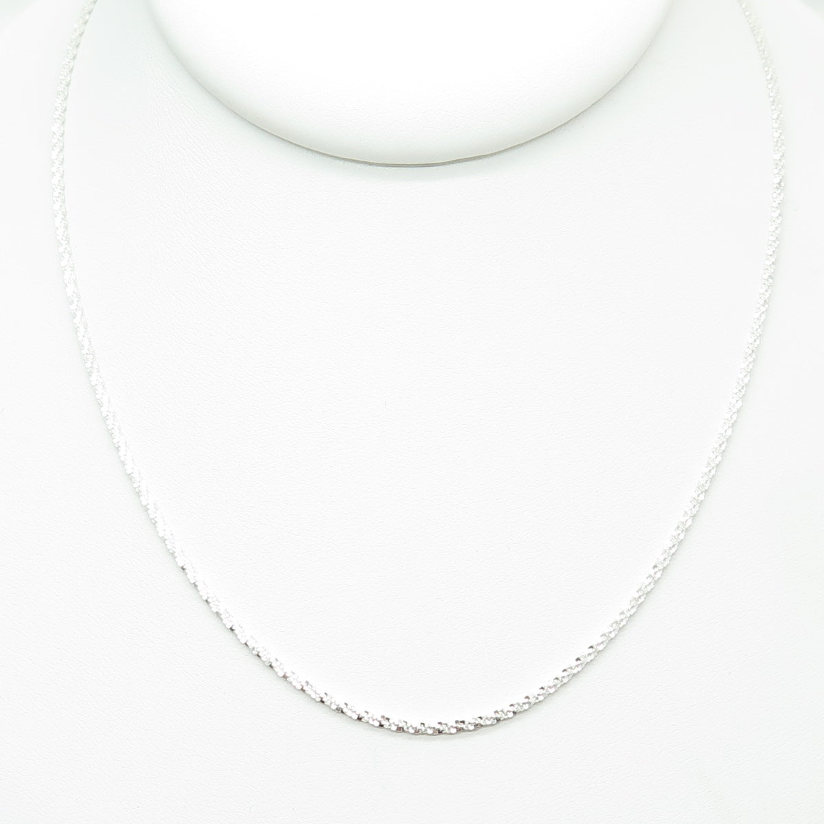 KARIZIA SPA KA-1772 925 Sterling Silver Italy Sparkle Chain Necklace 20"