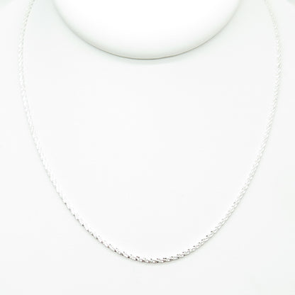 KARIZIA SPA KA-1772 925 Sterling Silver Italy Sparkle Chain Necklace 20"