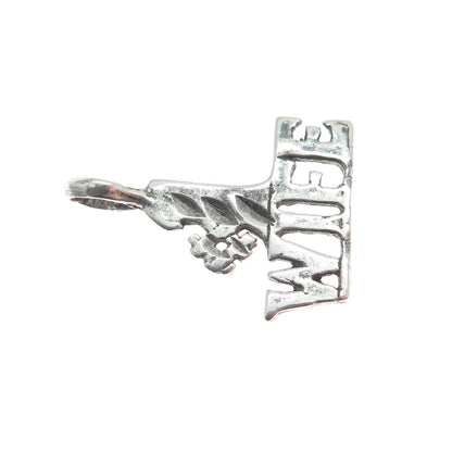 925 Sterling Silver Vintage "#1 Wife" Minimalist Charm Pendant