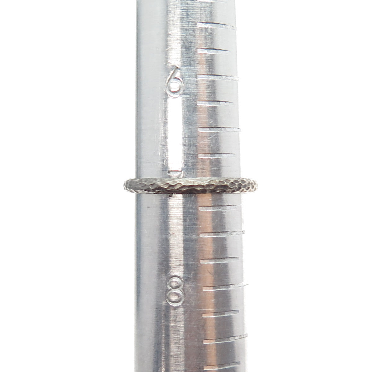 JOEY J. 925 Sterling Silver 2-Tone C Z Oxidized Hammered Ring Size 7