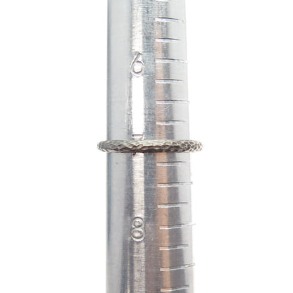 JOEY J. 925 Sterling Silver 2-Tone C Z Oxidized Hammered Ring Size 7