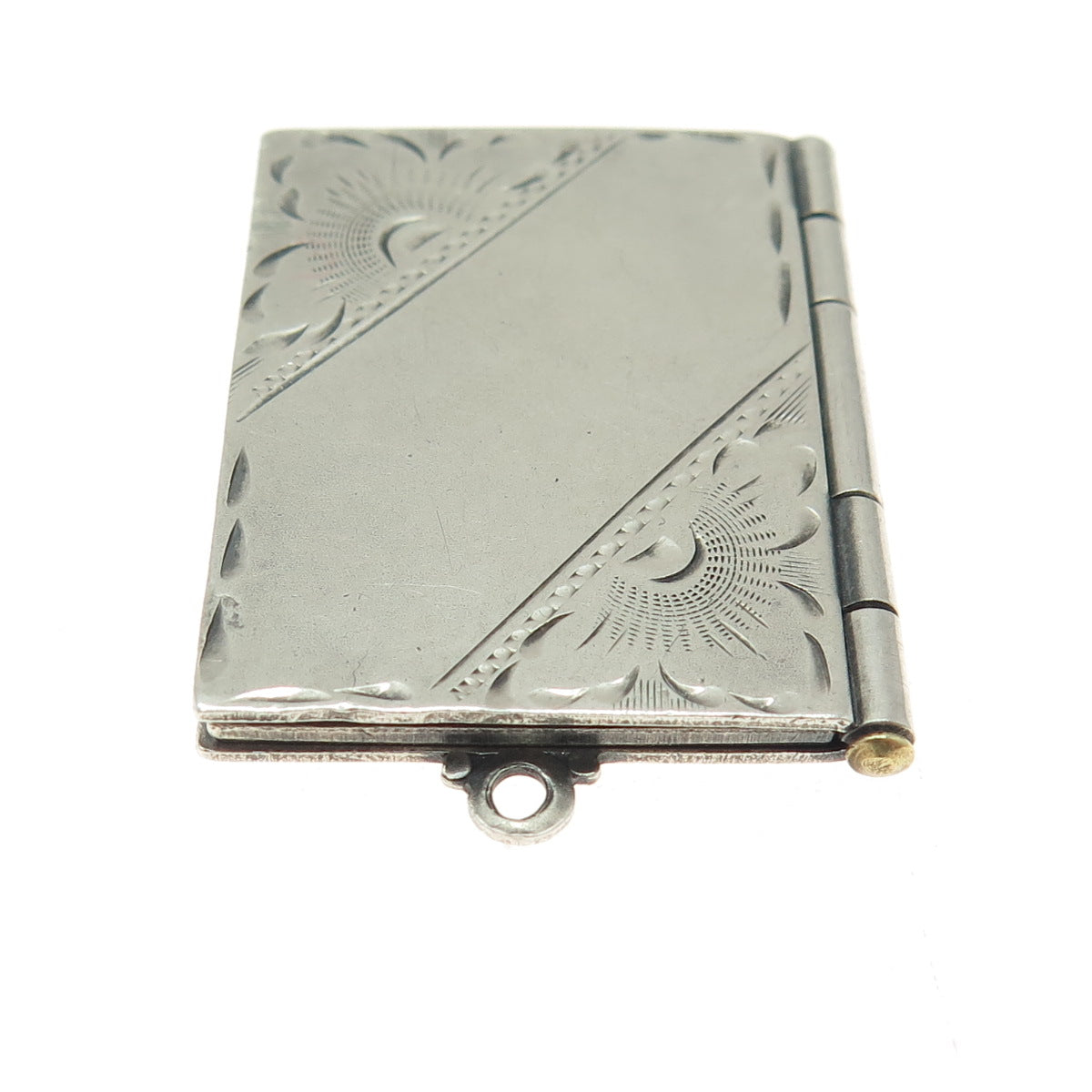 925 Sterling Silver Antique Art Deco St Mary Miraculous Religious Locket Pendant