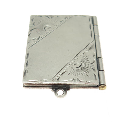 925 Sterling Silver Antique Art Deco St Mary Miraculous Religious Locket Pendant