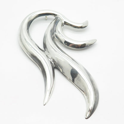 925 Sterling Silver Vintage Mexico Abstract Slide Pendant