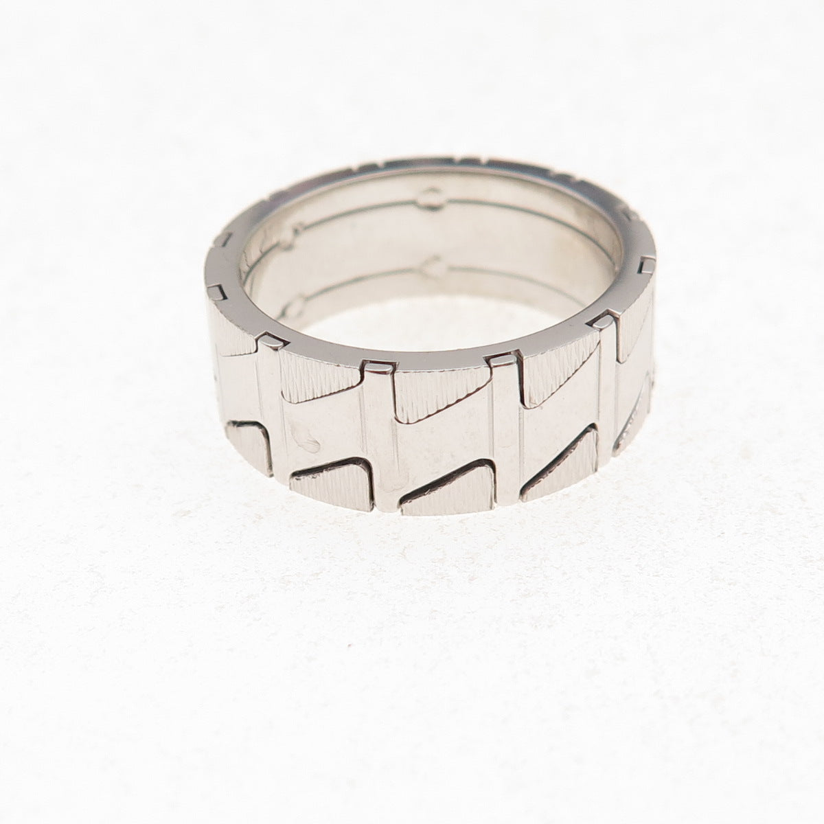 Neos 925 Sterling Silver Zig Zag Band Ring Size 7.75