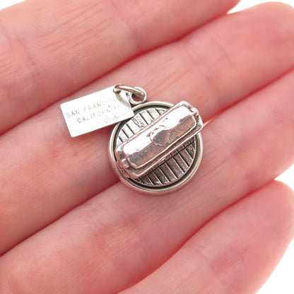 Bell Trading Post Sterling Silver Antique Art Deco SF Cable Car Charm Pendant