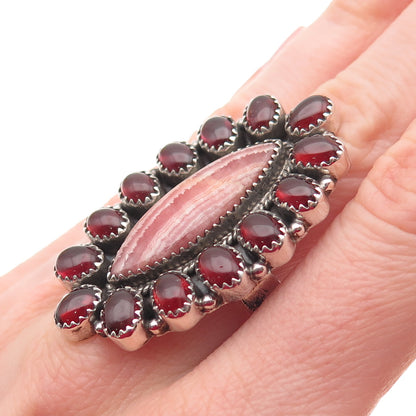 Colie's Closet By Nicole Sterling Vintage Real Rhodochrosite Garnet Ring Size 8