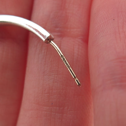 Tiffany & Co. 925 Sterling Silver Vintage 1837 Collection Hoop Earrings