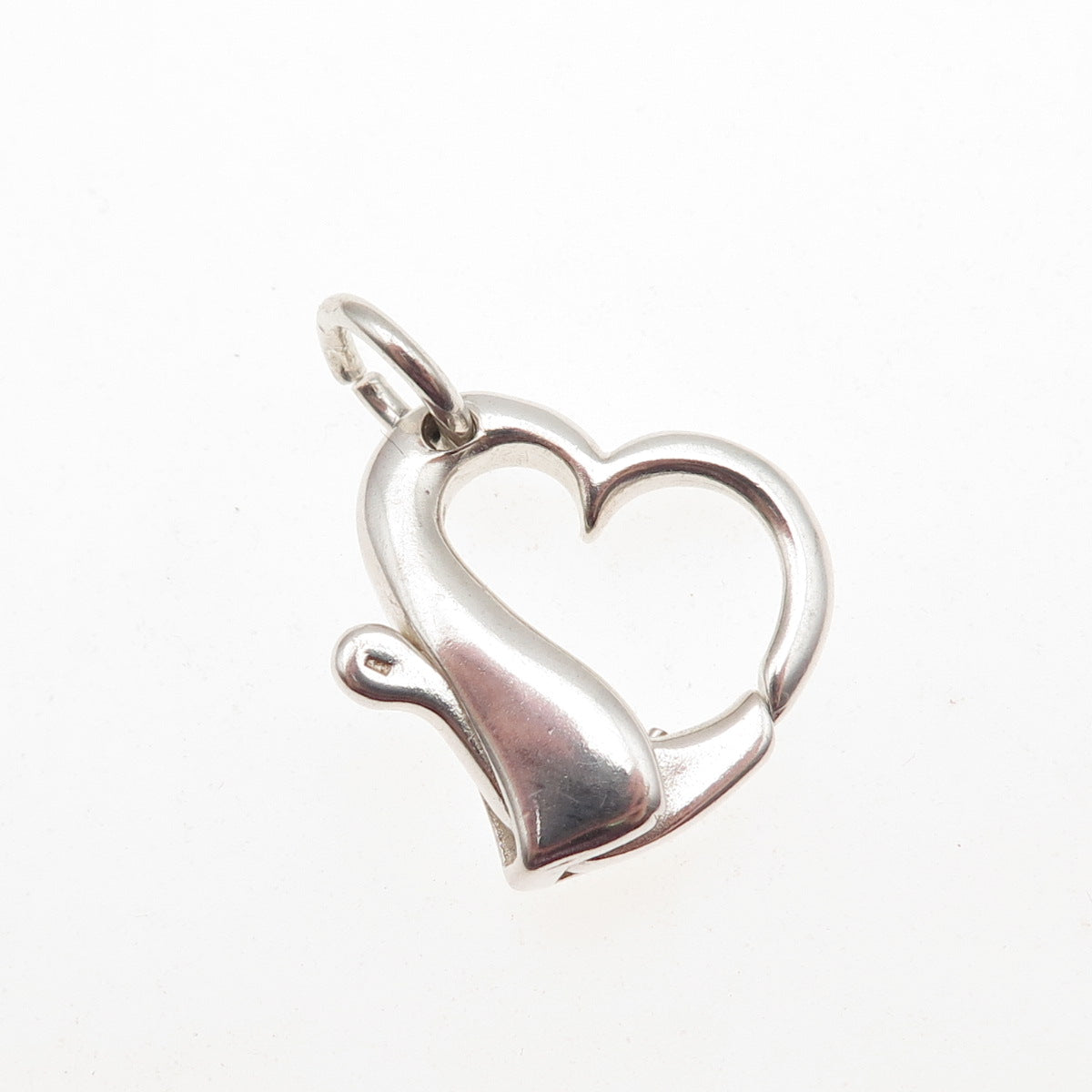 925 Sterling Silver Vintage Bracelet / Necklace Heart Lobster Lock Clasp