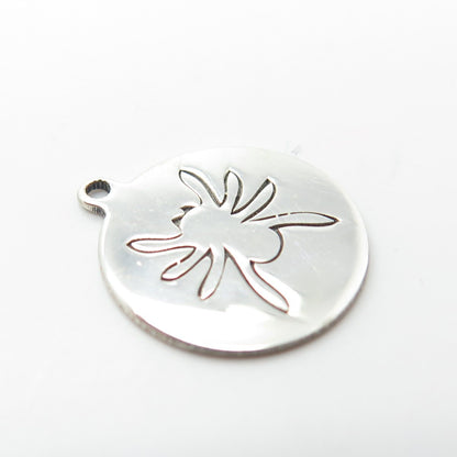 925 Sterling Silver USA Two In Town Spider Charm Pendant