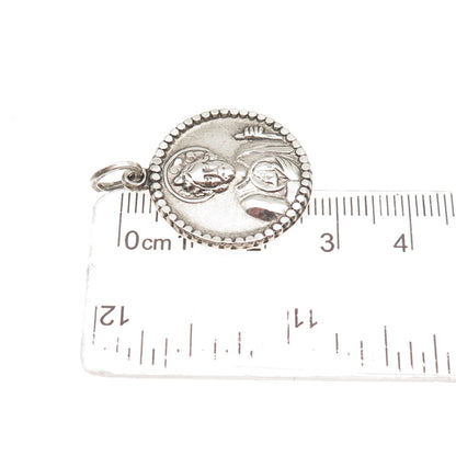 M. De Jean 925 Sterling Silver Vintage Saint Jude Thaddeus Charm Pendant