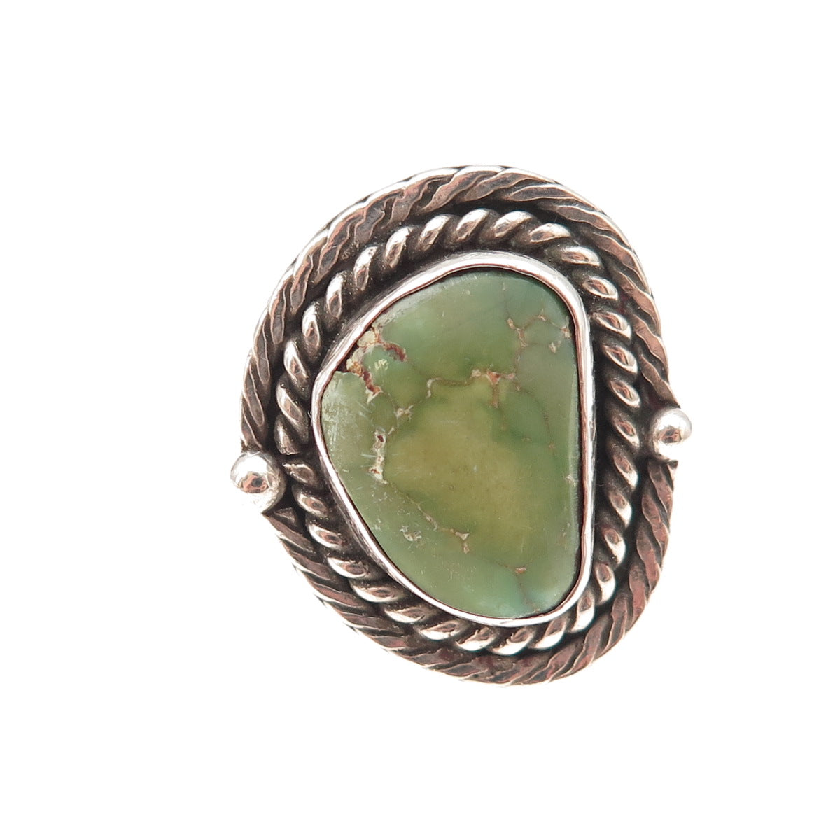 Old Pawn Sterling Silver Vintage Southwestern Royston Turquoise Ring Size 6.75