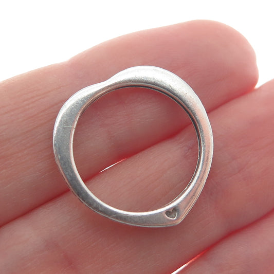 PANDORA 925 Sterling Silver Multi-Color Gem Heart Pendant / Ring Size 4.5