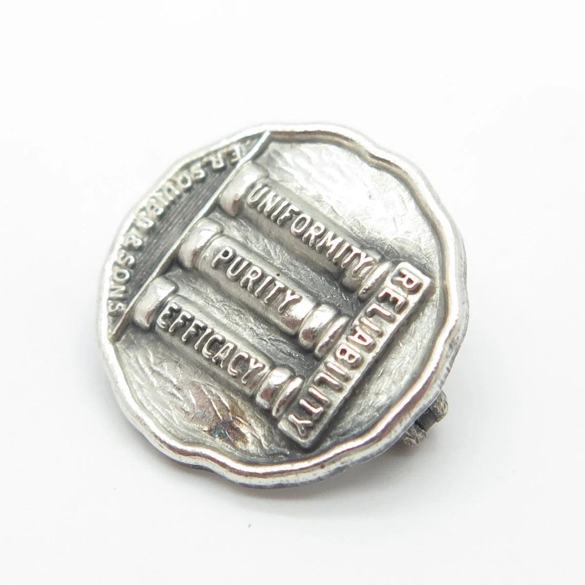 925 Sterling Silver Vintage Dieges & Clust "Uniformity Purity Efficacy" Brooch