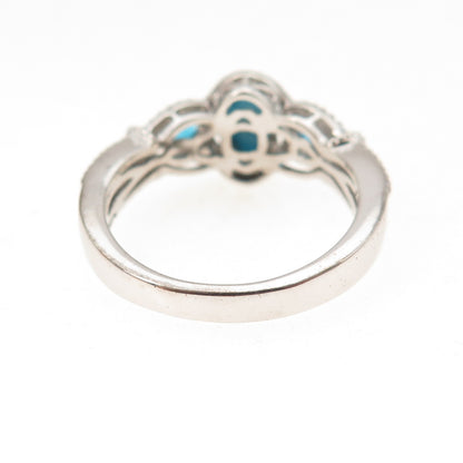 Chuck Clemency 925 Sterling Silver Real Turquoise & Apatite Ring Size 8.25