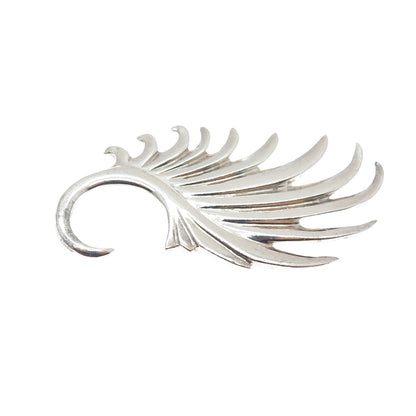 925 Sterling Silver Vintage Modernist Angel Wing SINGLE Hook Earring