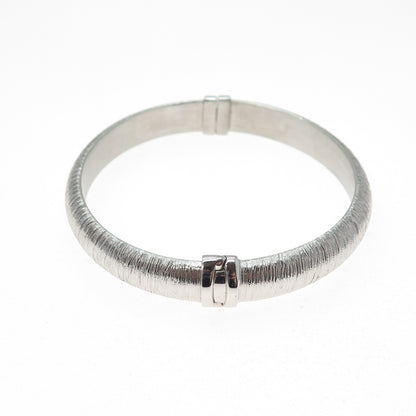 GIOIELLI DI VALENZA Sterling Silver Vintage Italy Modernist Bangle Bracelet 7.5"