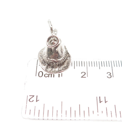 800 Silver Vintage European Policeman's Helmet 3D Mini Charm Pendant