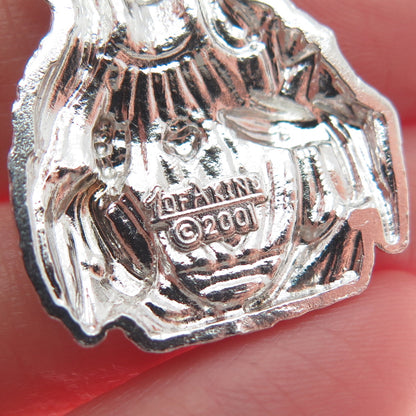 ONE OF A KIND 925 Sterling Silver Vintage 2001 Jesus Religious Pendant