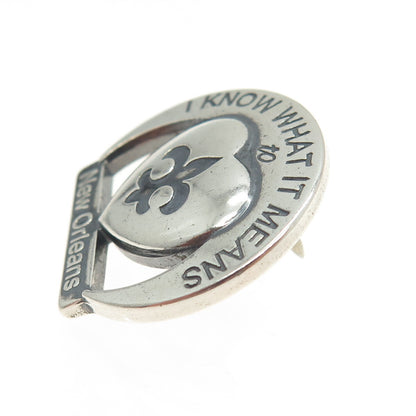 ANNE DALE 925 Sterling Silver 2005 New Orleans Katrina Memorial Tie Tack