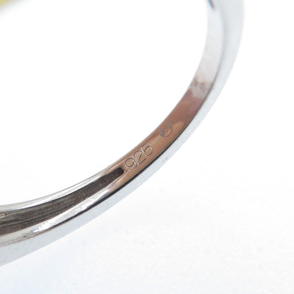 925 Sterling Silver 2-Tone Round-Cut C Z Engagement Ring Size 7