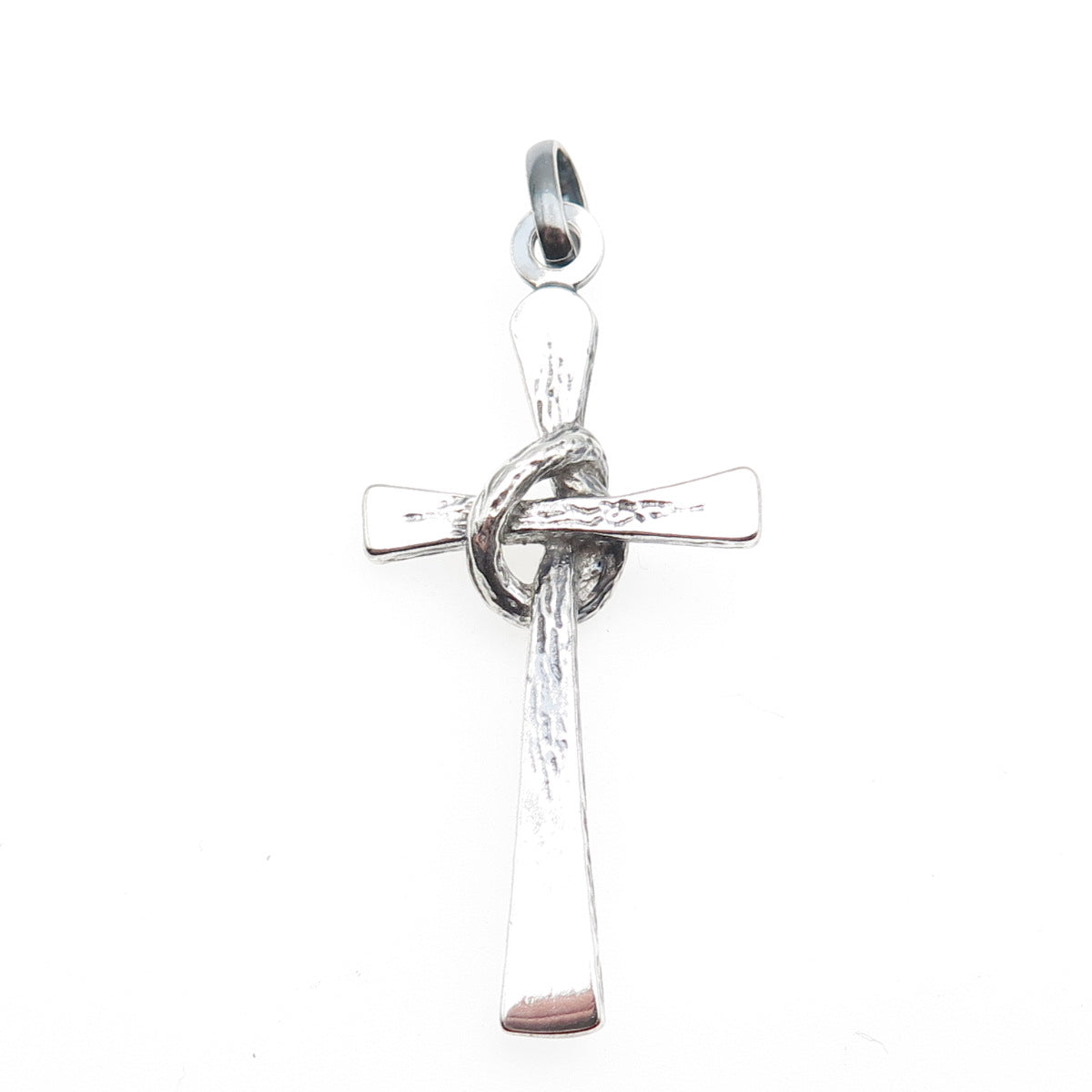 UNOAERRE 925 Sterling Silver Vintage Italy Modernist Cross Oxidized Pendant