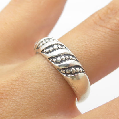 925 Sterling Silver Vintage Braided Ring Size 8.25
