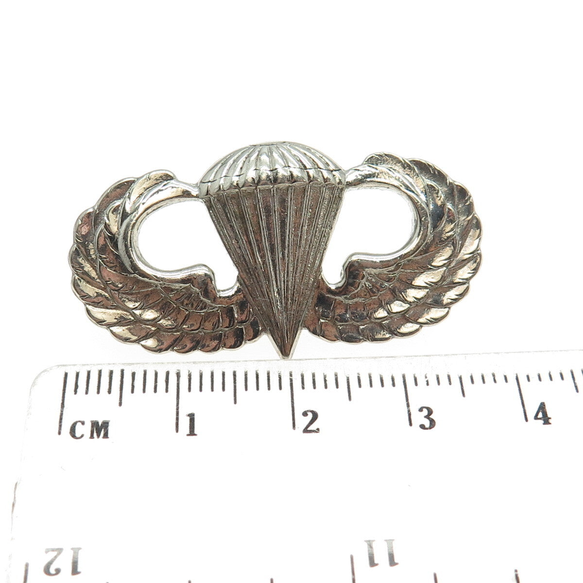 925 Sterling Silver Antique WWII US Air Force Parachutist Pin Brooch