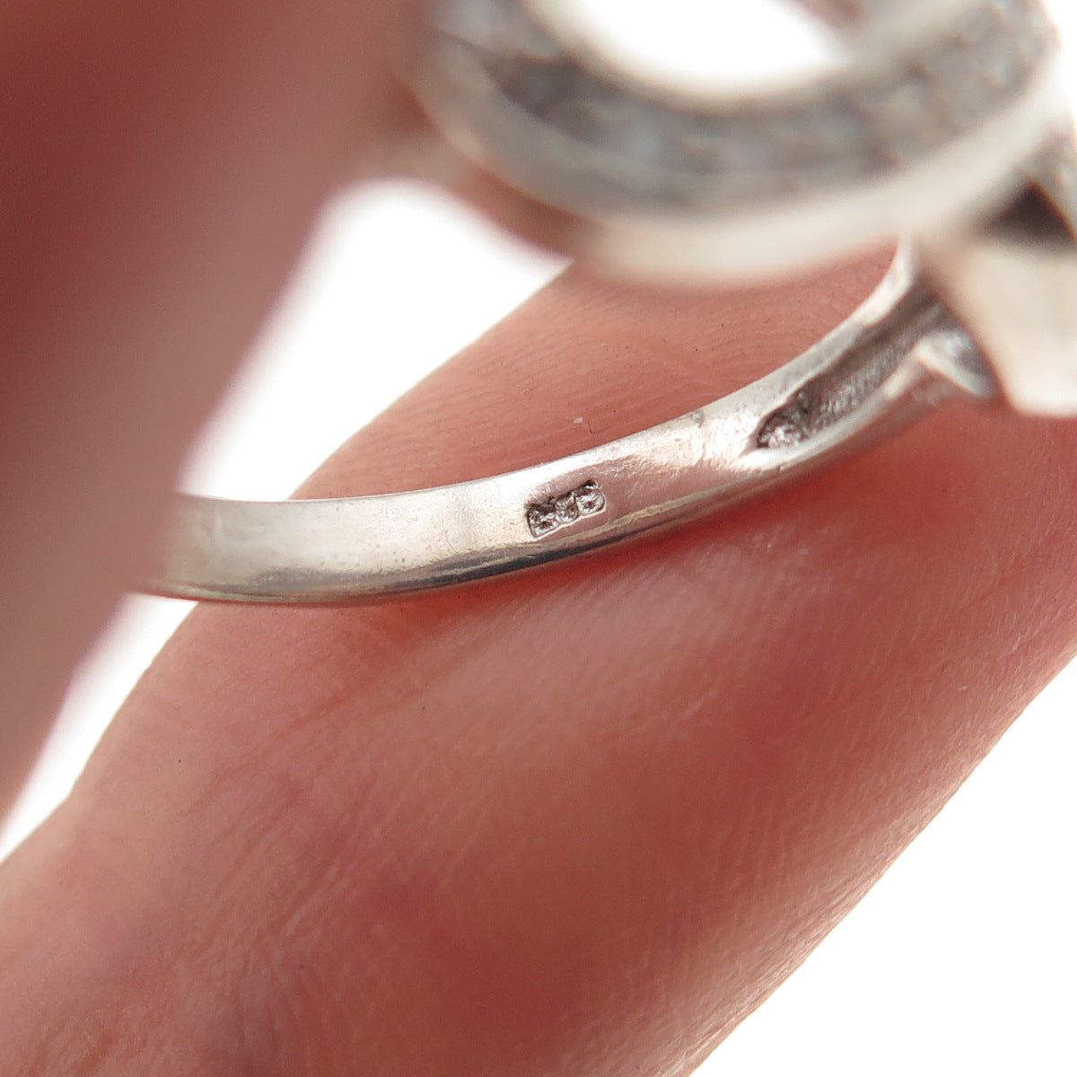 925 Sterling Silver Round-Cut C Z Infinity Ring Size 6.5