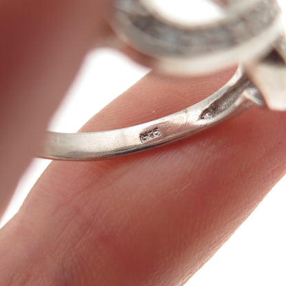 925 Sterling Silver Round-Cut C Z Infinity Ring Size 6.5