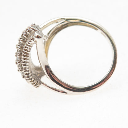 Jane Seymour 925 Sterling Silver Round-Cut C Z Ring Size 7.25