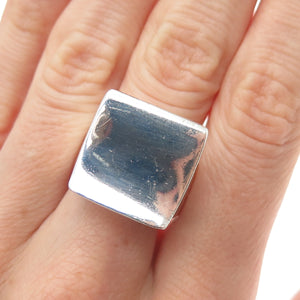 CHAPAL ZENRAY 925 Sterling Silver Vintage Modernist Wavy Ring Size 8.25