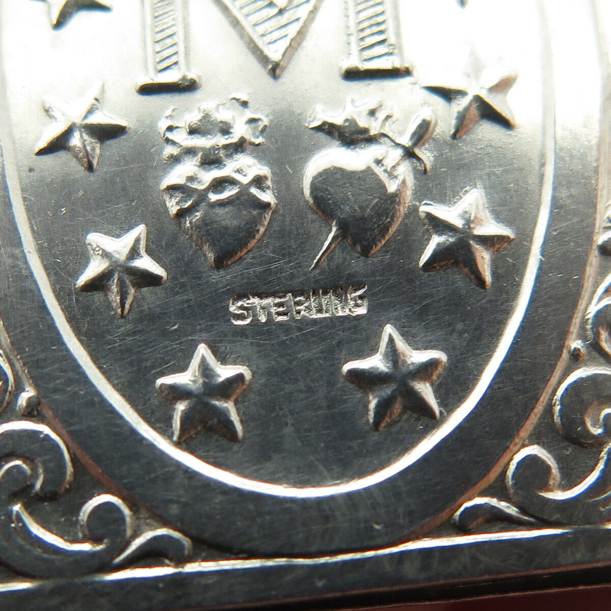 925 Sterling Silver Antique Art Deco St Mary Miraculous Religious Locket Pendant