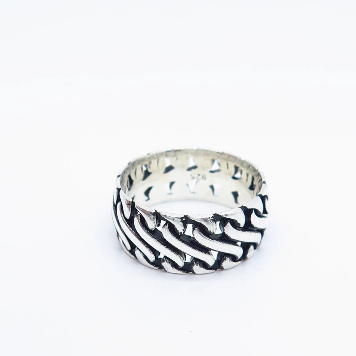 925 Sterling Silver Vintage Braided Band Ring Size 9.5